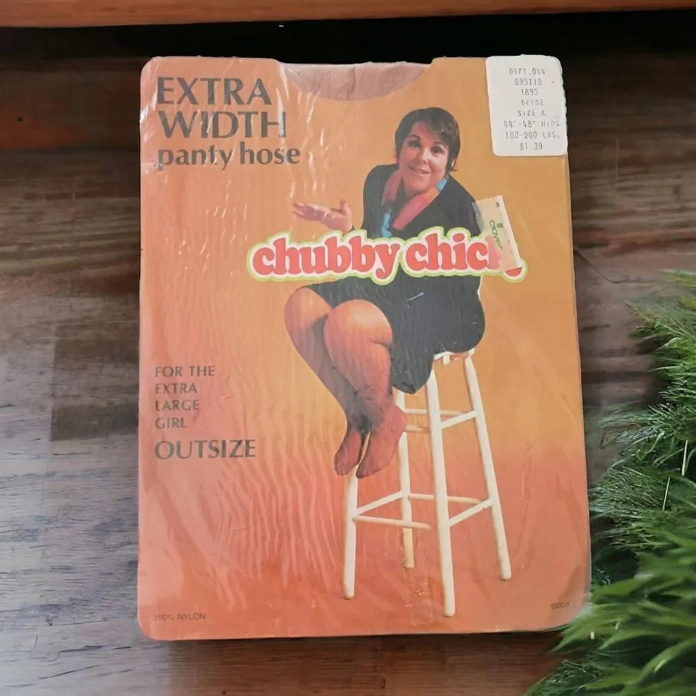Chubby Chick Extra Width Pantyhose Beige Sz A‎ 44